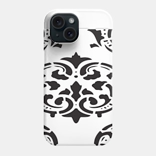 Black and White Victorian Design Abstract Art Phone Case