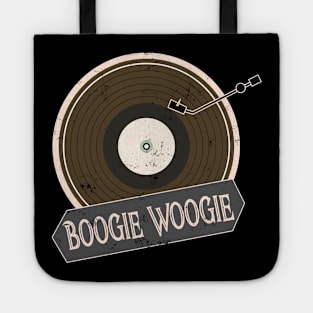 Boogie Woogie Turntable Vintage Design Tote