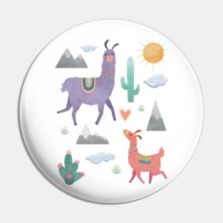 Llama Love Pin