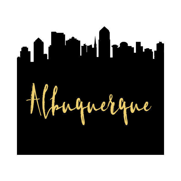 Albuquerque New Mexico Designer Silhouette Skyline Art