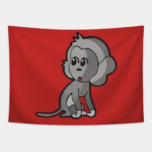 Cute Monkey Cartoon Tapestry