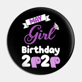 May girl birthday 2020 quarantine purple Pin