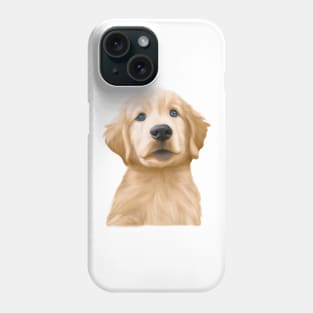 Cute Golden Retriever Drawing Phone Case