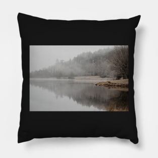 Bass Lake in Fog Pillow