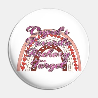 Cupid's Favorite Archery Target - Valentine's Day Pin