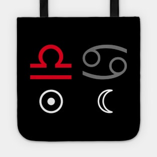 Libra Sun Cancer Moon Zodiac Sign Tote