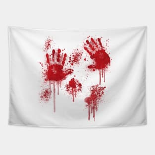 Blood Spatter Handprints Horror Costume Tapestry