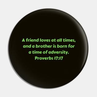 Bible Verse Proverbs 17:17 Pin