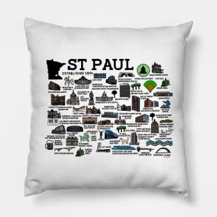 St Paul Map Pillow