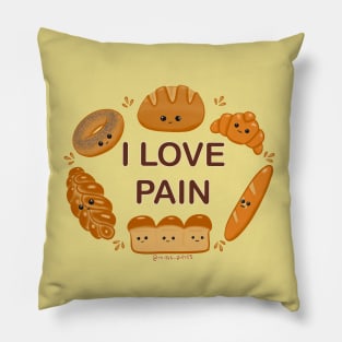 I love Pain (bread) Pillow