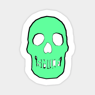 Green Skull Smile Magnet