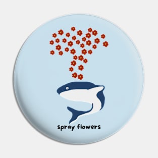 Spraying flowers Pin