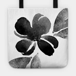 June Floral BW - Full Size Image Tote