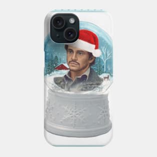 Annoyed Will Graham in Winter Snow Globe with Santa Hat Phone Case