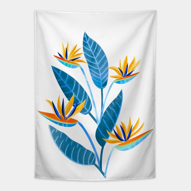 Strelitzia Flowers Tapestry by TigaTiga