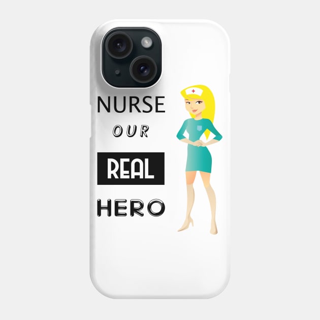 Nurse aur real hero - cartoon Phone Case by grafart