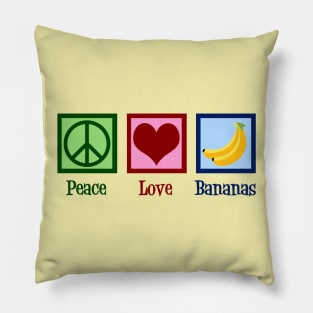 Peace Love Bananas Pillow