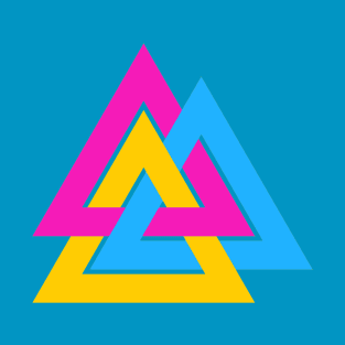 Pansexual Pride Interlocked Triangles T-Shirt