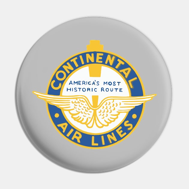 Retro Continental Airlines Pin by deadright