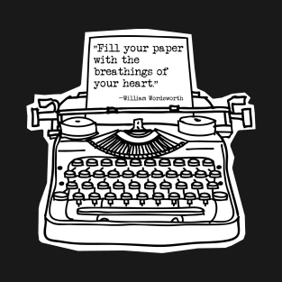 Wordsworth Fill Your Paper, White T-Shirt