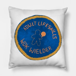 Adult Life Skills Wok Wielder Dan Lewis Badge Pillow