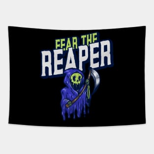 Fear The Reaper Funny Halloween Design Tapestry