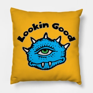 Alien Lookin Good T-Shirt | Funny One Eyed Blue Creature Pillow