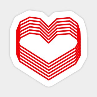 Modern Hearts Magnet