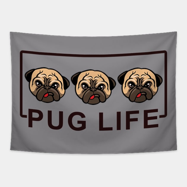 PUG LIFE Tapestry by Designo