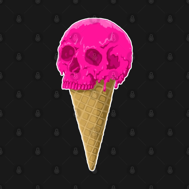 Skull Ice Cream by DukeCoffeeArt