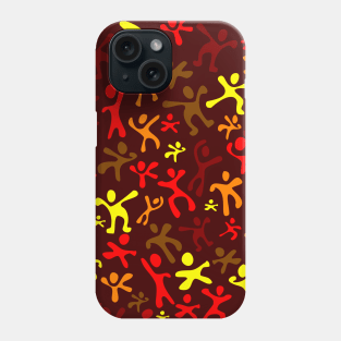 Run Jump Play Repeat on Dark Red Phone Case