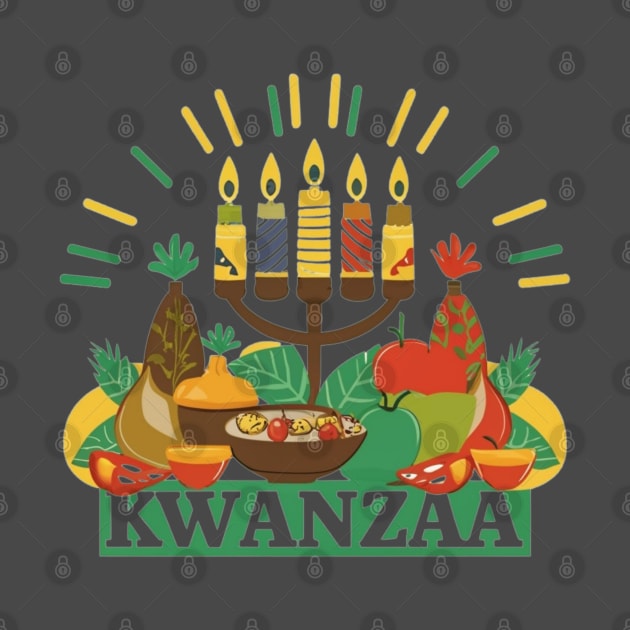 Kwanzaa Unity Feast,Kwanzaa, unity, feast, kinara, candles, principles, holiday, celebration, cultural, vibrant by designe stor 