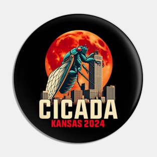 Cicada Invasion 2024 Kansas Pin