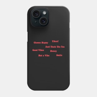 Bright Red VSCO Word Sticker Pack Phone Case