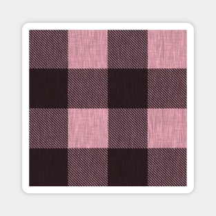 Pink and Black Buffalo Check Magnet