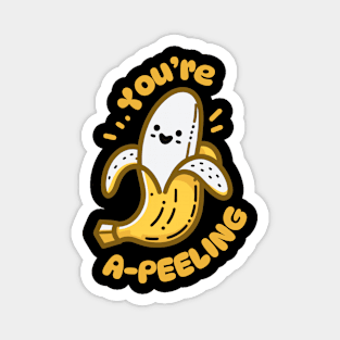 You Are A-peeling | Cute Kawaii Banana Pun | Design for Valentine Couples Magnet
