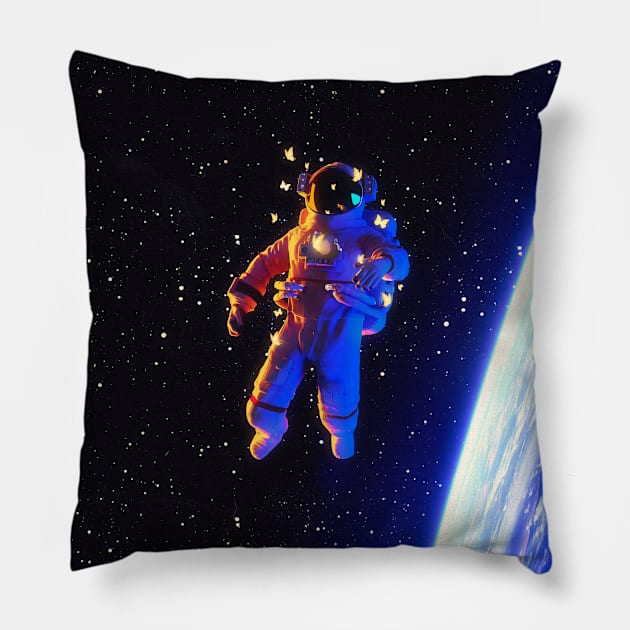 Cosmic Nature Pillow by linearcollages