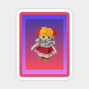 a doll in the frame Magnet