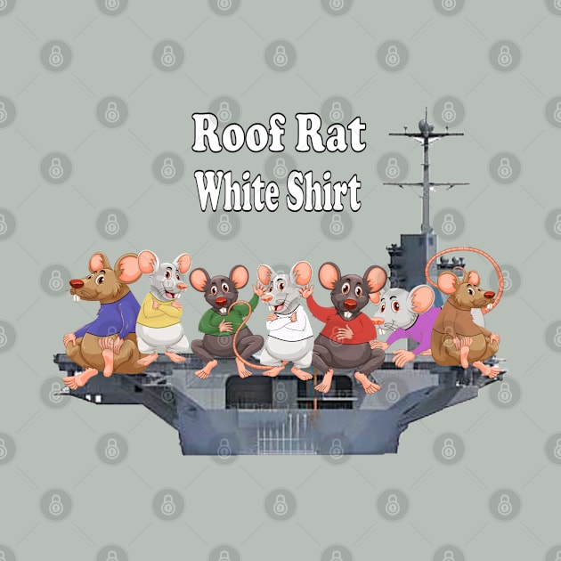 Roof Rat White Shirt by Airdale Navy