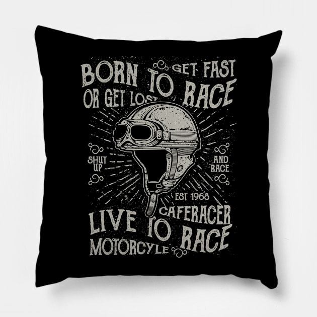 Born To Race Pillow by DesignedByFreaks