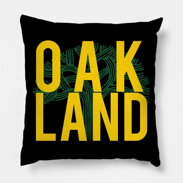 Oakland Tree Pillow by mikelcal