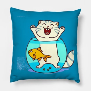 CAT IN FISHBOWL Pillow