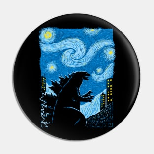 Gogh-Zilla Pin