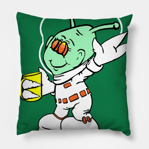 Hello Earthlings Pillow by eguizzetti