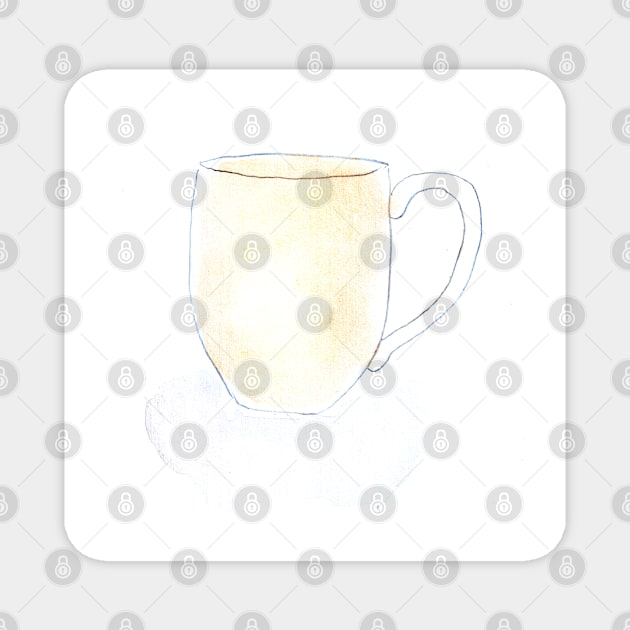 cup, dishes, watercolor, art, illustration, drink, food, tea, coffee, restaurant Magnet by grafinya