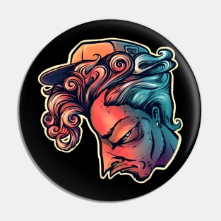 Graffiti Face Pin