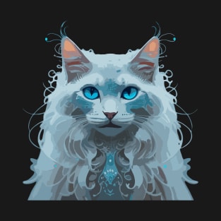 a white cat snow T-Shirt