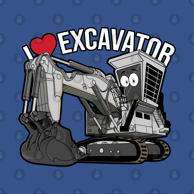 Discover I LOVE EXCAVATOR KAWAII - Excavator - T-Shirt