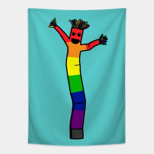 tube man rainbow Tapestry