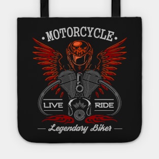 Motorcycle Rider Legendary Biker Tote